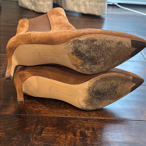 Veronica Beard Brown Suede Ankle Boots - Picture 5 of 6